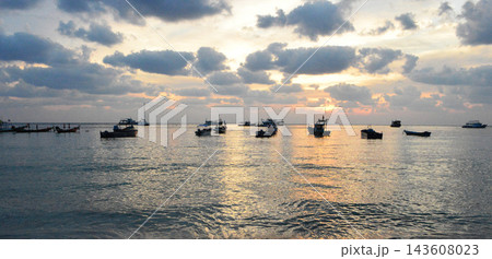 sunset on the lake 143608023