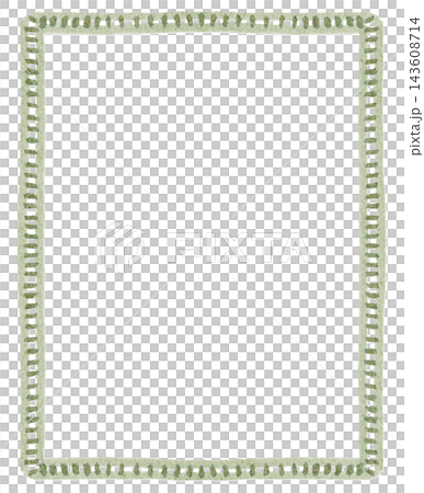 Minimalist Handdrawn Rectangular Zigzag Frame Illustration 143608714