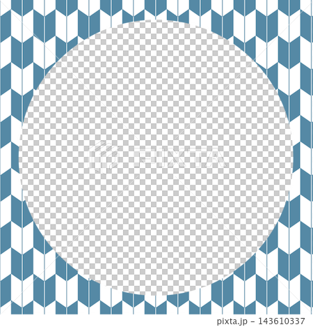 Arrow pattern set, Japanese pattern material, colorful frame, blue. Arrow pattern set, Japanese pattern material, colorful frame, blue. 143610337