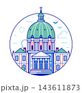 Frederik Church Copenhagen Landmark Line Icon 143611873