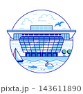 Royal Opera House Copenhagen Landmark Line Icon 143611890