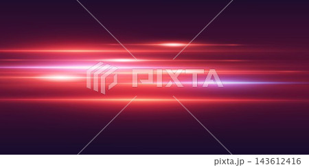 Horizontal light streaks creating a dynamic background with energy and digital flow Horizontal light streaks creating a dynamic background with energy and digital flow 143612416