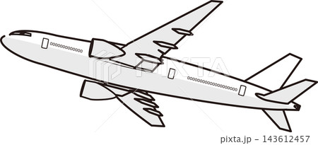 飛行機・旅客機イラスト_デザイン素材_White 飛行機・旅客機イラスト_デザイン素材_White 143612457