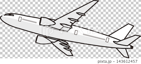 飛行機・旅客機イラスト_デザイン素材_White 飛行機・旅客機イラスト_デザイン素材_White 143612457