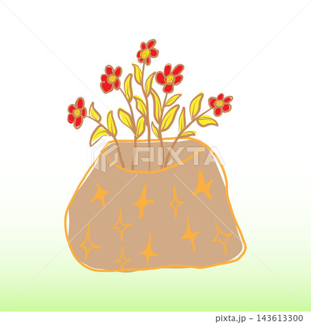 paper bag with flowers paper bag with flowers 143613300