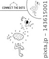 Vector safari dot-to-dot and color activity with cute flamingo. Black and white connect the dots game for children with savanna animal, bird. African savannah line printable worksheet, coloring page 143615001