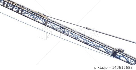 Diagonal Tower Crane Boom Transparent Cutout 143615688