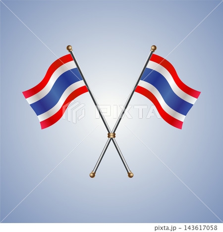 Thailand flag vector Illustration 143617058