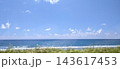 日本の青い湖と青空 きらめく水面と白波 143617453