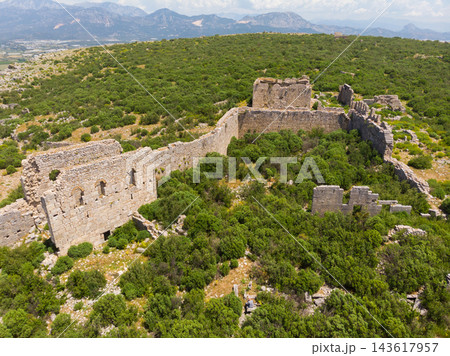 Drone photo of Sillyon remains, Turkey Drone photo of Sillyon remains, Turkey 143617957