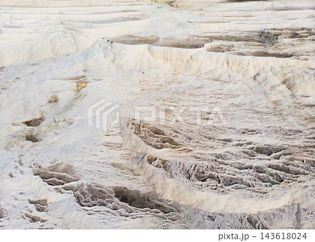 Carbonate travertines the natural pools during. Turkey 143618024