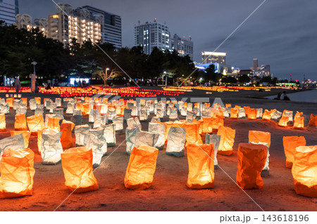 お台場海浜公園海の灯まつり2026・輝くランタンの夜景 143618196