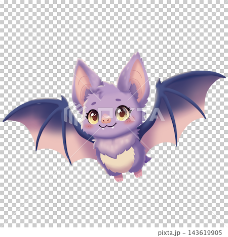 Cute little bat on Halloween. Cute little bat on Halloween. 143619905