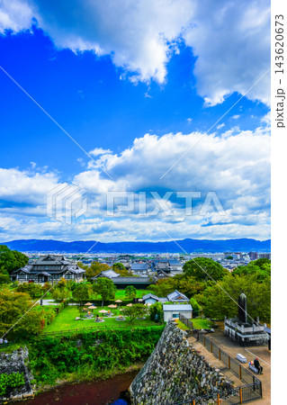 郡山城跡から望む大和郡山市の街並み 郡山城跡から望む大和郡山市の街並み 143620673
