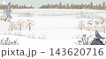 vector drawing winter landscapes 143620716