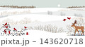 vector drawing winter landscapes 143620718