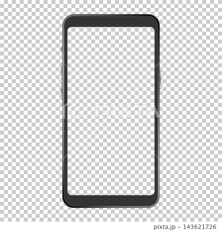 帶有透明螢幕的智慧型手機邊框模型 143621726