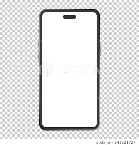 白色螢幕的智慧型手機邊框模型 白色螢幕的智慧型手機邊框模型 143621727