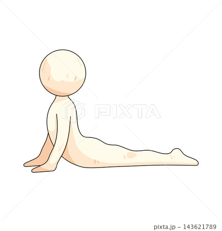 Illustration of person in cobra pose Illustration of person in cobra pose 143621789