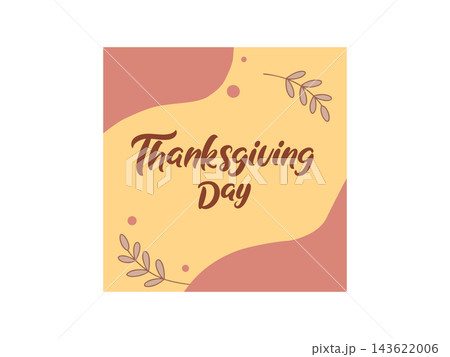 Happy thanks giving day banner with thank giving lettering 143622006