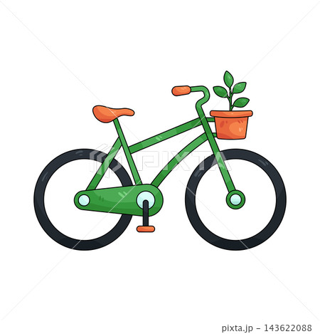 Illustration of bicycle transport Illustration of bicycle transport 143622088