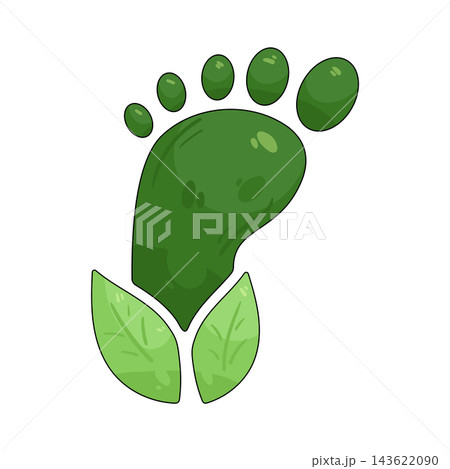 Illustration of carbon footprint Illustration of carbon footprint 143622090