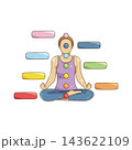 Illustration of chakra meditation 143622109