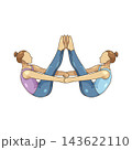 Illustration of yoga challenge 143622110