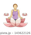 Illustration of meditation flower 143622126