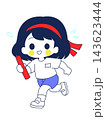 リレーをする女の子 143623444