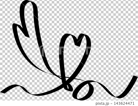 Ribbons heart shapes, valentine, celebration, love Ribbons heart shapes, valentine, celebration, love 143624471