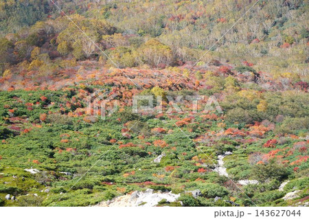 那須高原茶臼岳 紅葉の風景 那須高原茶臼岳 紅葉の風景 143627044