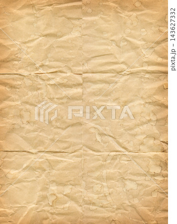 Wrinkled vintage paper parchment texture Wrinkled vintage paper parchment texture 143627332