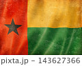 Old vintage flag of Guinea-Bissau, worn and stained 143627366