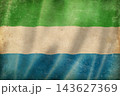 Old vintage flag of Sierra Leone, worn and stained 143627369