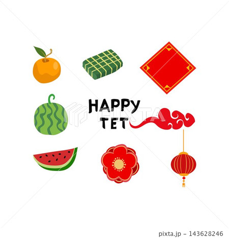 happy tet vietnamese new year tet holiday vietnamese new year free vector illustration 143628246