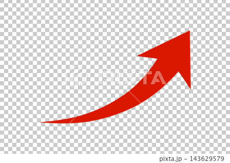 A vibrant, solid red upward-pointing arrow stands out against a white background, its curve extending to the upper right symbolizing growth, progress, success, and increase—a business-oriented design. A vibrant, solid red upward-pointing arrow stands out against a white background, its curve extending to the upper right symbolizing growth, progress, success, and increase—a business-oriented design. 143629579