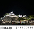 ライトアップされた福山城 143629636