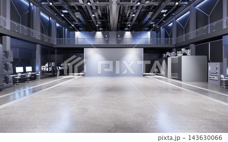 Laboratory interior or manufacturing factory with electric machine and server Laboratory interior or manufacturing factory with electric machine and server 143630066