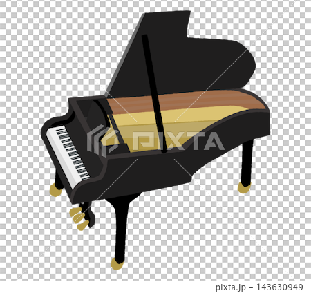 手描き風のピアノのベクターイラスト 143630949