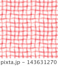 Cute Pink Check Seamless Pattern. Watercolor dopamine pastel hand drawn illustration isolated on white background summer design home kitchen textile table cloth plaid companion fabric crockery 143631270