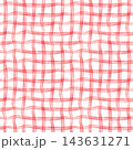 Cute Pink Check Seamless Pattern. Watercolor dopamine pastel hand drawn illustration isolated on white background summer design home kitchen textile table cloth plaid companion fabric crockery 143631271