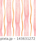 Cute Orange Pink Striped Seamless Pattern. Watercolor dopamine pastel hand drawn illustration isolated on white background summer design home kitchen textile table cloth cute companion fabric crockery 143631272