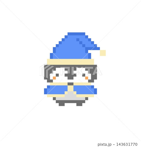 サンタクロースペンギンのドット絵 143631770