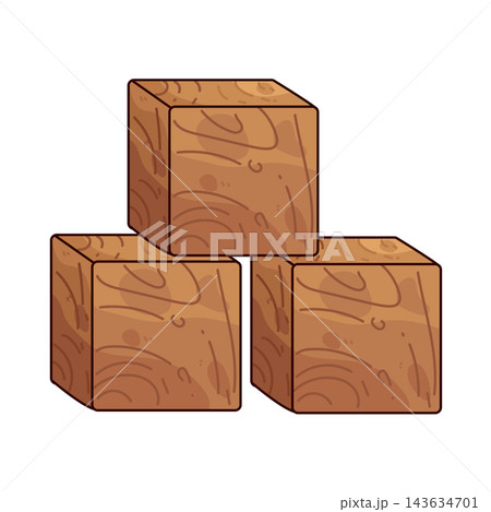 Illustration of Wooden Blocks Illustration of Wooden Blocks 143634701
