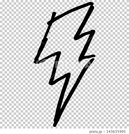 Hand drawn marker doodle lightning bolts icon illustration isolated on transparent background. Black ink scribble design element clip art for power energy stroke. Hand drawn marker doodle lightning bolts icon illustration isolated on transparent background. Black ink scribble design element clip art for power energy stroke. 143635995