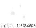 Glowing white stars on a transparent background 143636602