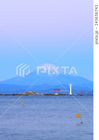 真名瀬海岸から見るビーナスベルト富士 143636743