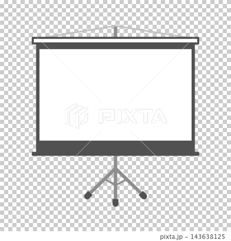自立型プロジェクタースクリーンのイラスト 143638125
