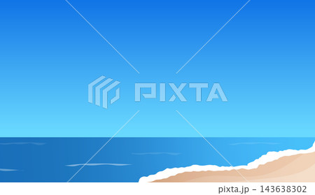 海と砂浜の背景素材 海と砂浜の背景素材 143638302